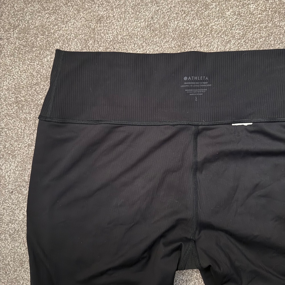 ATHLETA Transcend 7/8 High Rise Ribbed Leggings